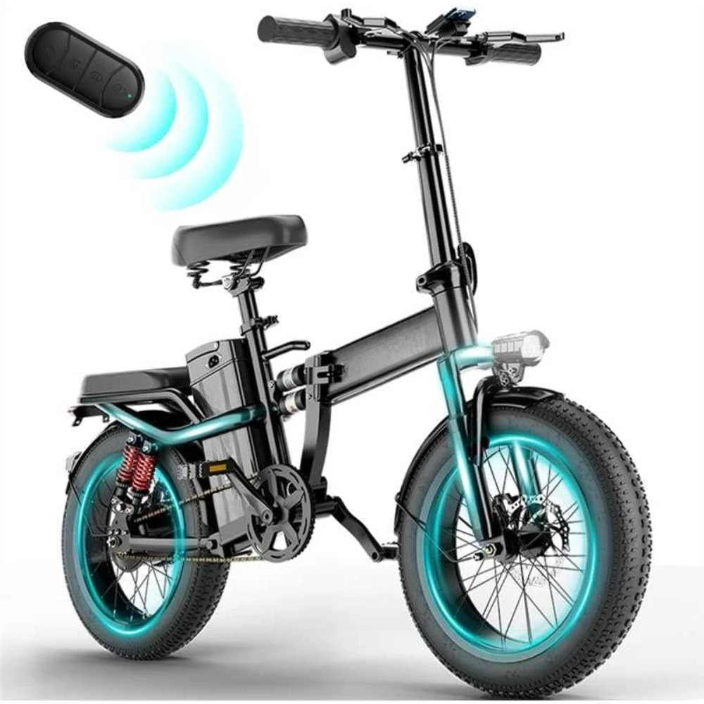 

Electric Bike, Max 30MPH Folding Ebike with 14/16/20'' Tire, 48V 15/20 Ah Removable Battery, Up to 40-50Miles