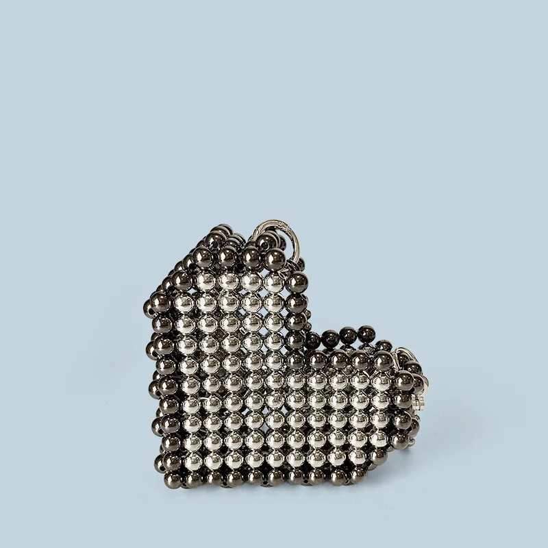 New beaded bag woven accessories small bag crossbody versatile sweet and cool style spicy girl bag mini love mouth red envelope