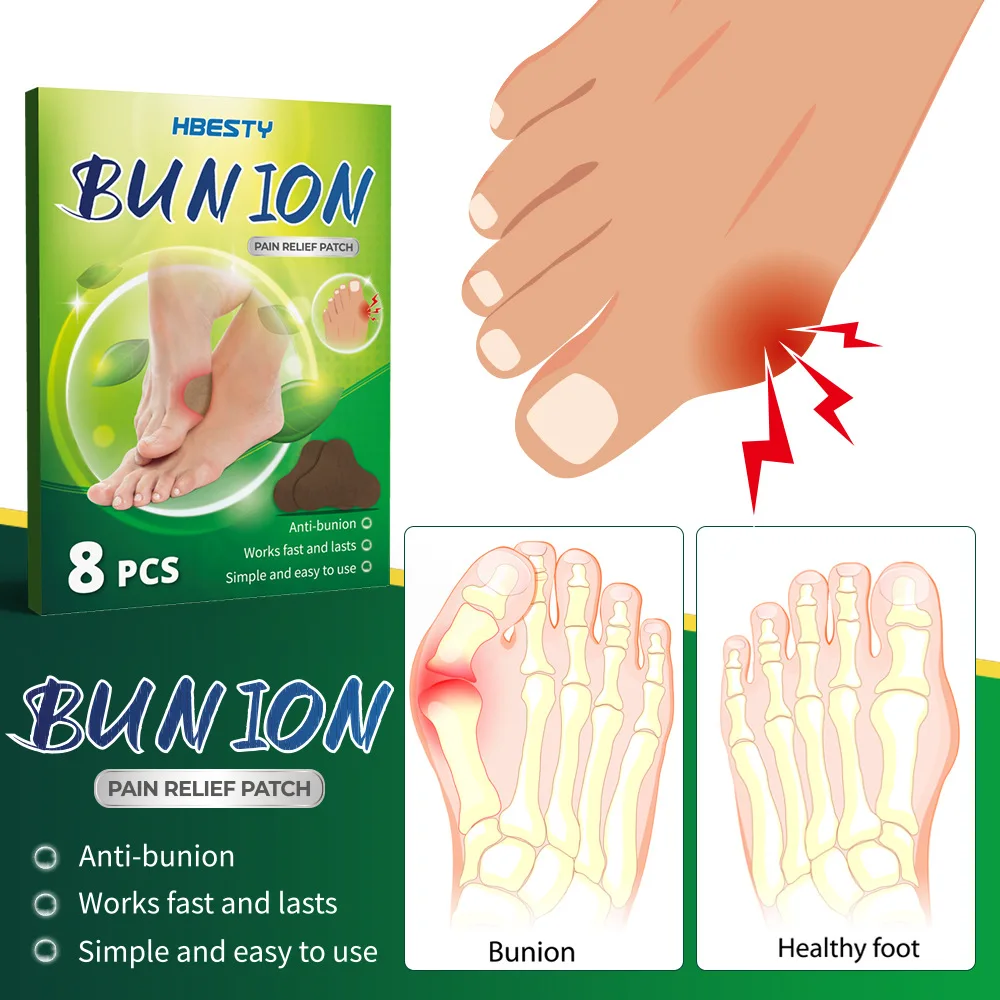 8pcs Herbal Bunion Joint Patch Effectively Relieve Fatigue Soreness Stickers for Body Health Treatment