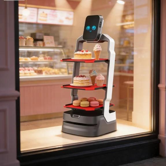 Large Intelligent Multi-Function Robot for Hotels Restaurants Catering