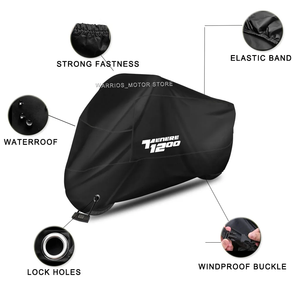 Motorrad abdeckung wasserdichte Outdoor-UV-Schutz Roller Regenschutz für Yamaha Super Tenere Tenere 1200 Tenere 2014 2015-2018