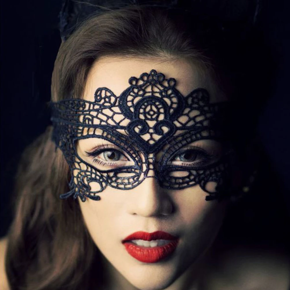 

Sexy Women Lingerie Hollow Mask Cosplay Masquerade Eye Mask Gothic Fetish Queen Adult Party Halloween Accessories