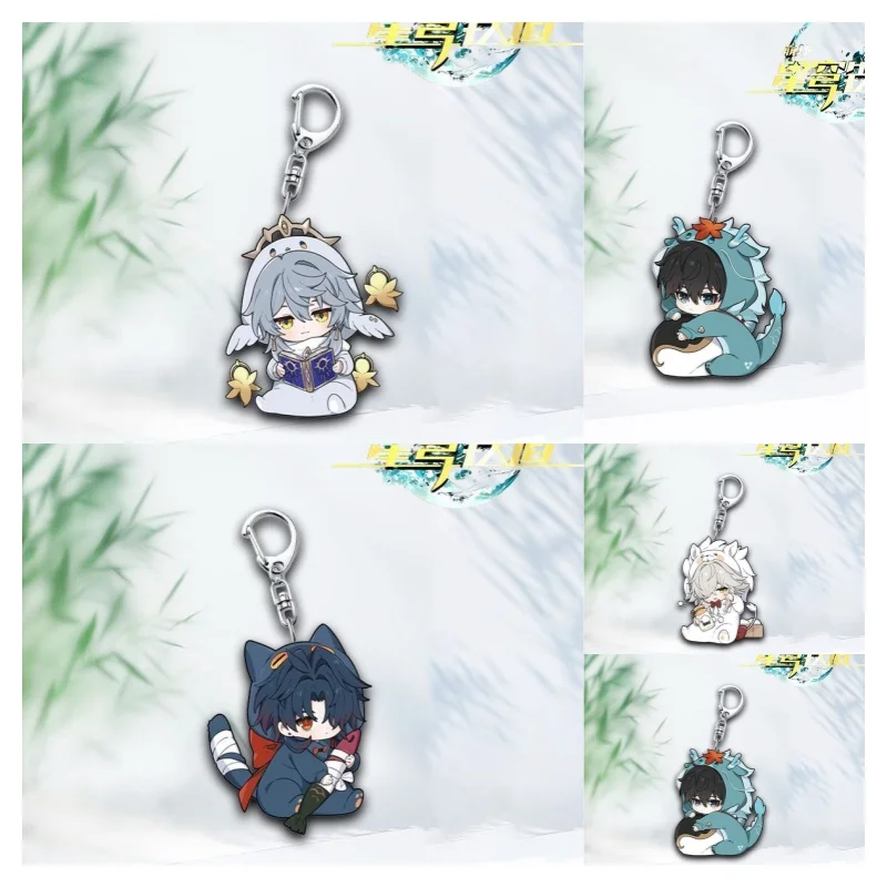 Honkai:Star Rail Dorm Boy Acrylic Keychain Strap LanyardChains Accessories Cover Hang Cotton Doll  For Mobile Phone CaseKey