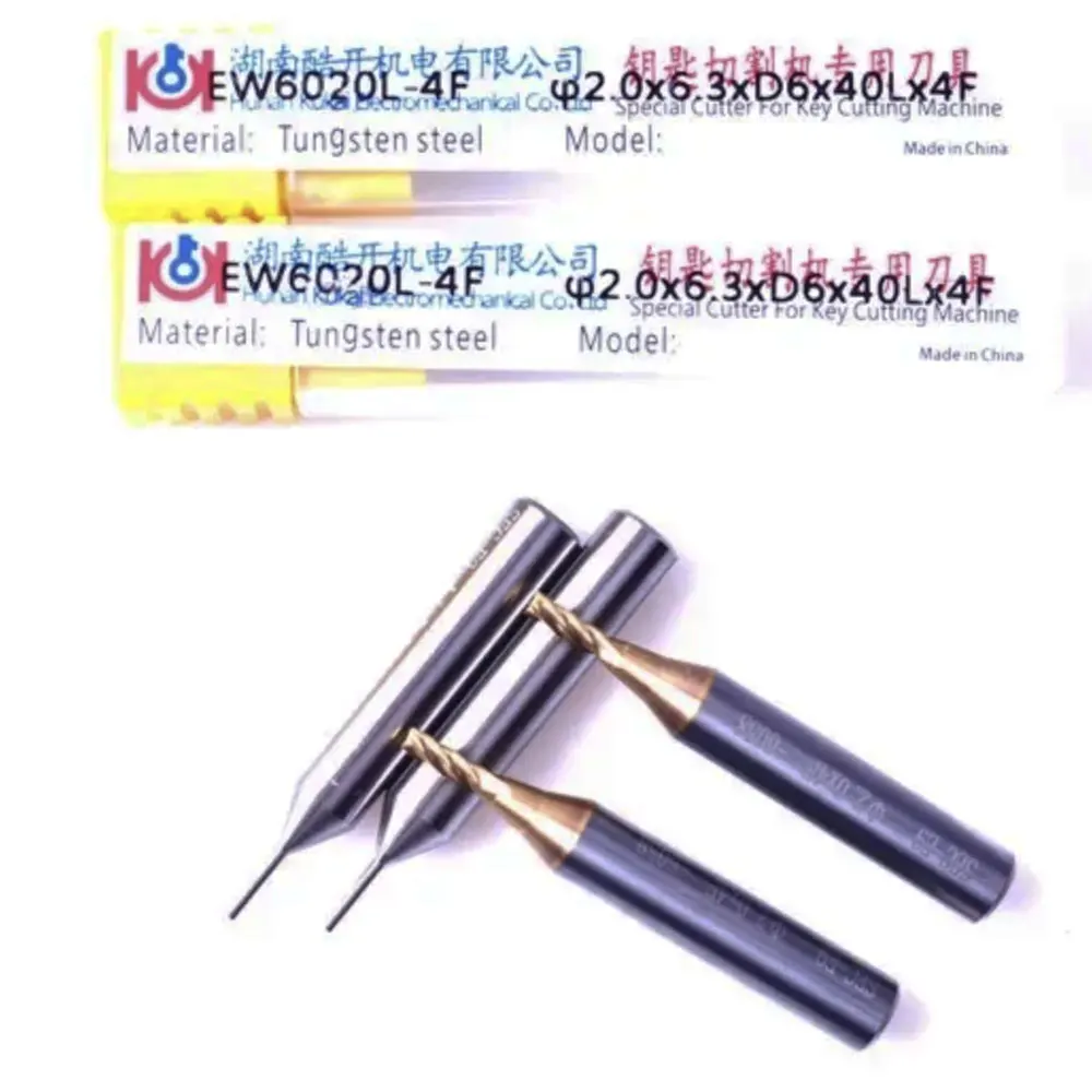 Original drill bit 2.0mm end milling cutter and 1.0mm key cutter for SEC E9 E9Z key cutting machine