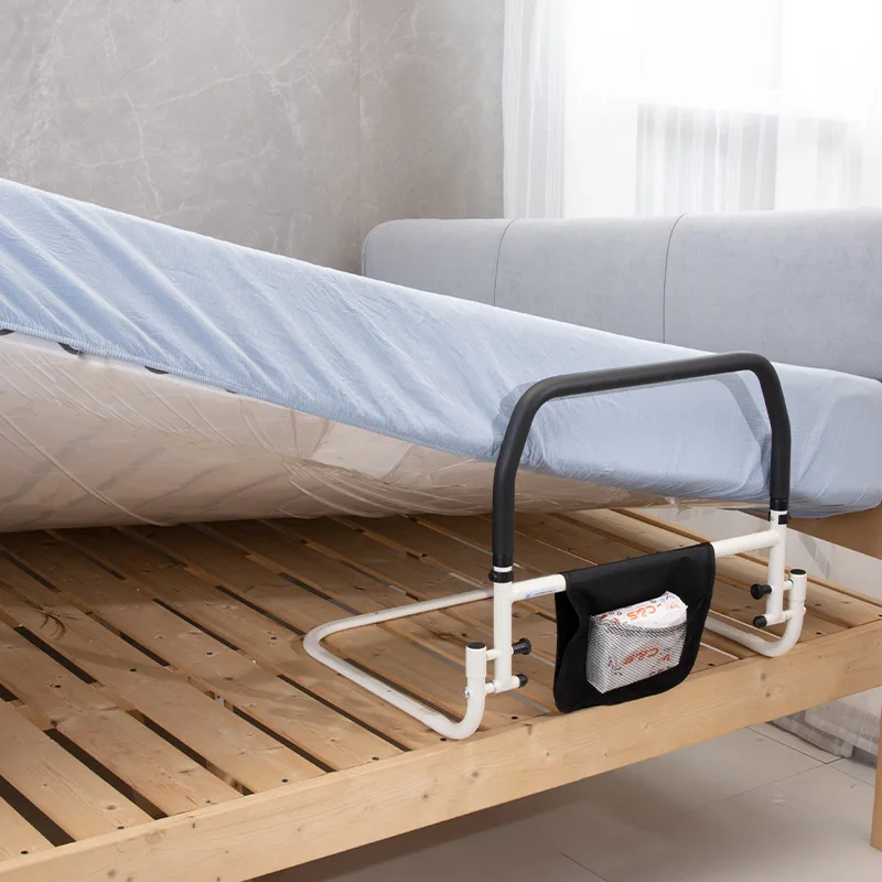 Foldable Bed Assist Handle for Elderly  Non-Slip Safety Bed Rail  Wide EVA Grip Mobility Aid  No Drill Installation