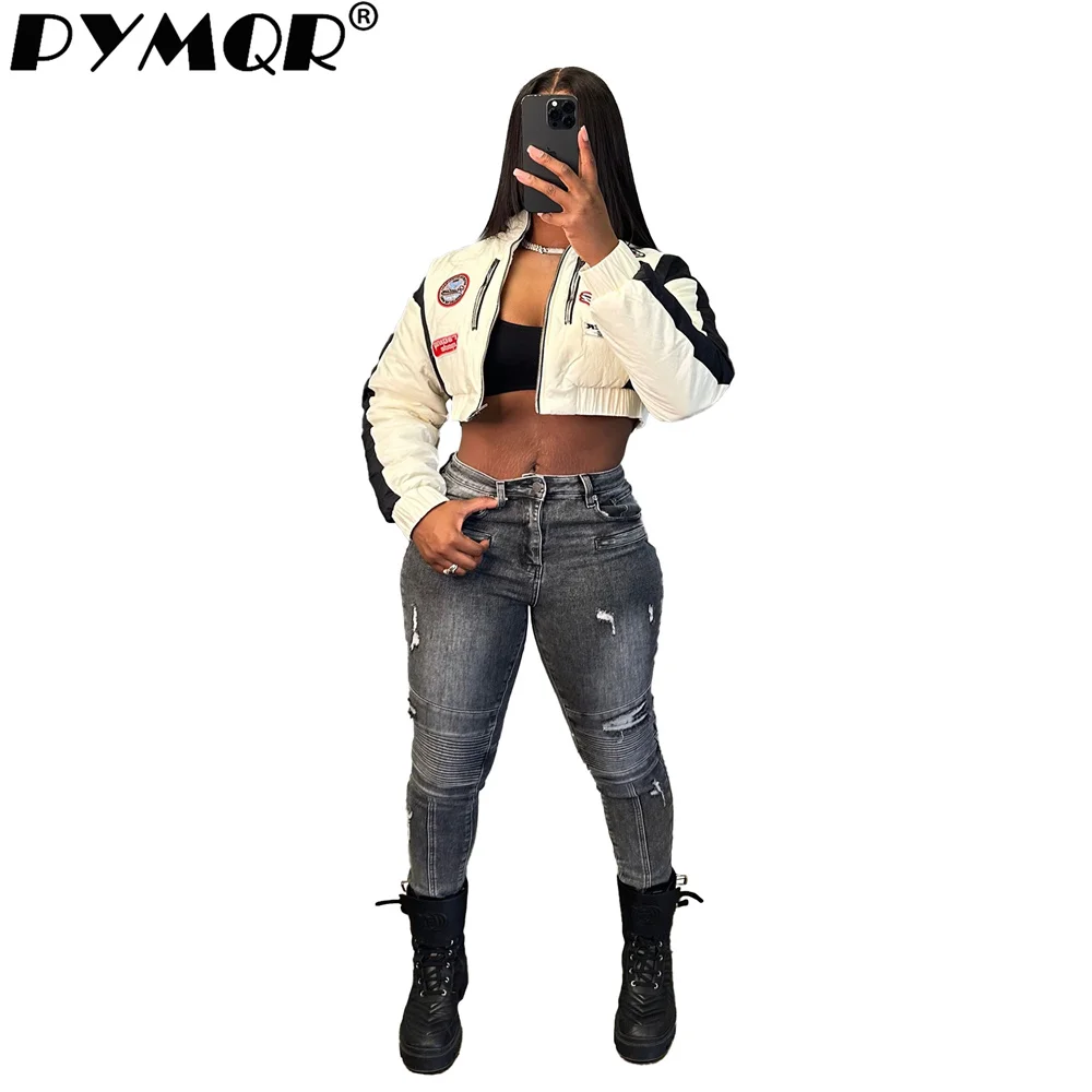 PYMQR-Jean Déchiré Noir pour Femme, Streetwear, Style Baggy, Mi-Wiast, Style Lomatéritif, Nouvelle Mode, Fjj, Y2K, Hiver 2023