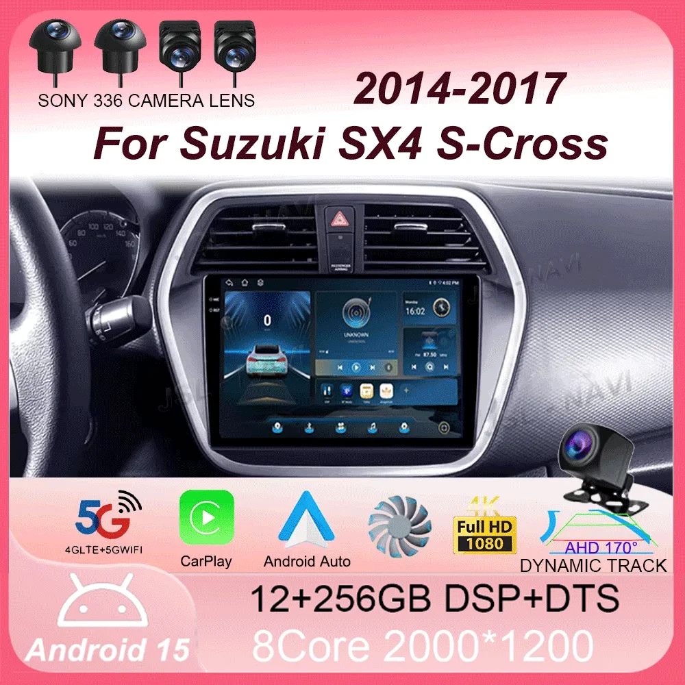 

Android 15 For Suzuki SX4 S-Cross 2014 2015 2016 2017 Car Radio Multimedia Player Stereo GPS WIFI+4G wireless Carplay Auto video