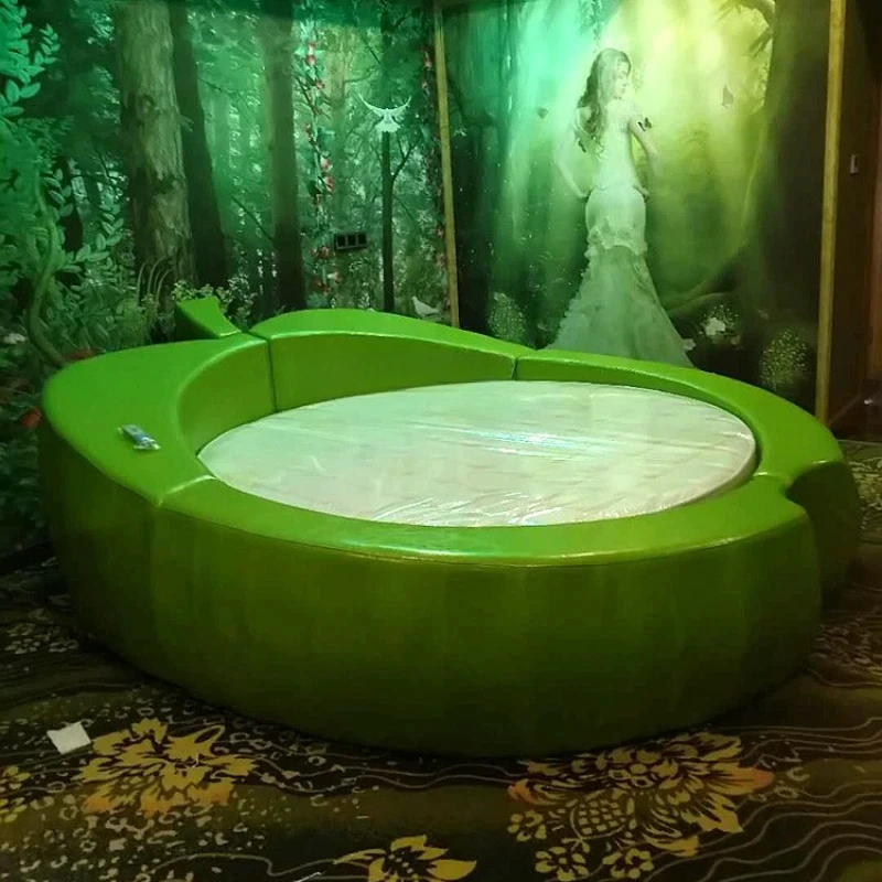 Couple Electric Bed Bed & Breakfast Furniture Forest Style Hotel Boutique Hotel Theme round Water Bed