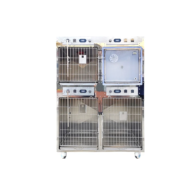 

Stainless steel constant temperature oxygen compartment cage multi-functional oxygen atomization infusion cage movable