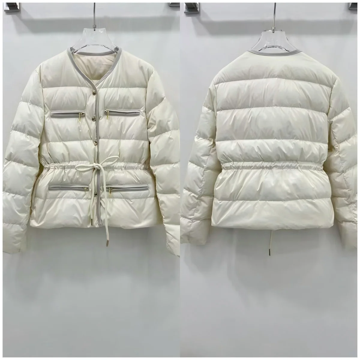 High end customized women's 2024 autumn and winter cotton double-sided jacket