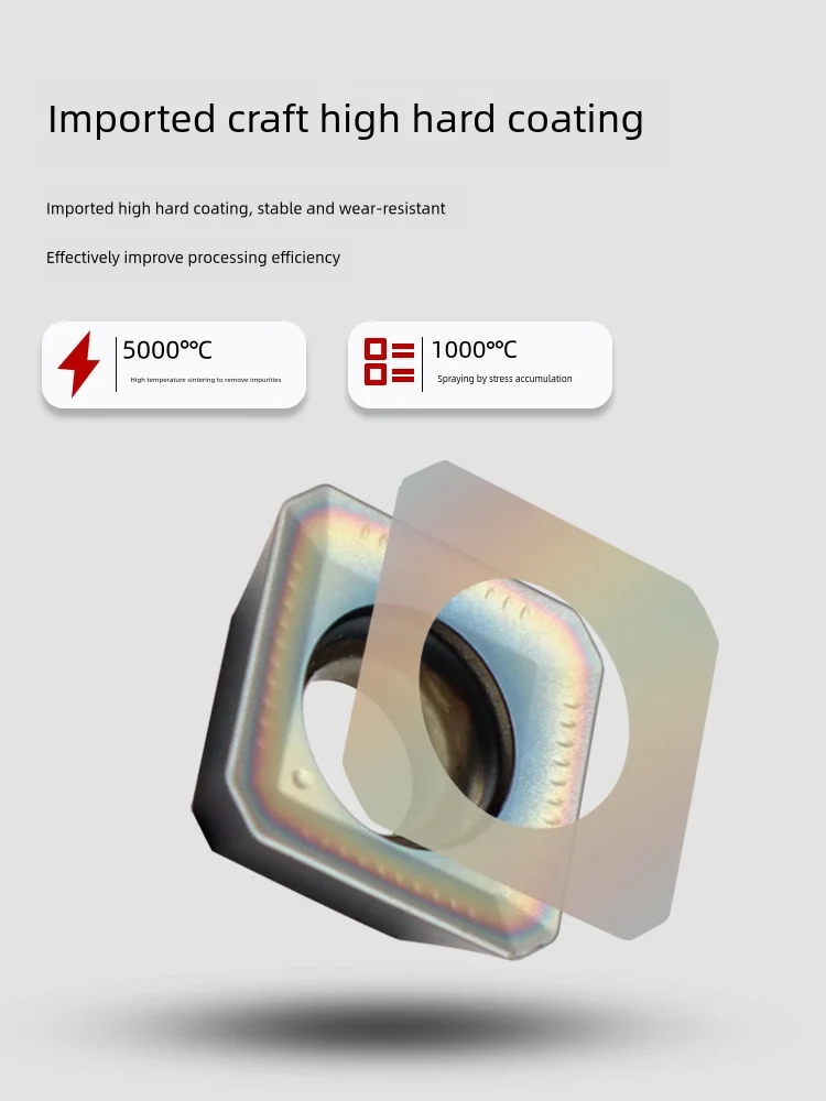 CNC insert square SEKT1204AFTN turning steel Stainless steel aluminum KM12 milling cutter disc milling machine insert