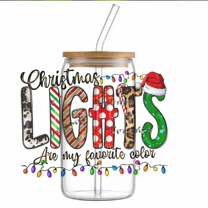 16OZ UV DTF Transfers Wraps for Cup Tumblers Stickers Christmas