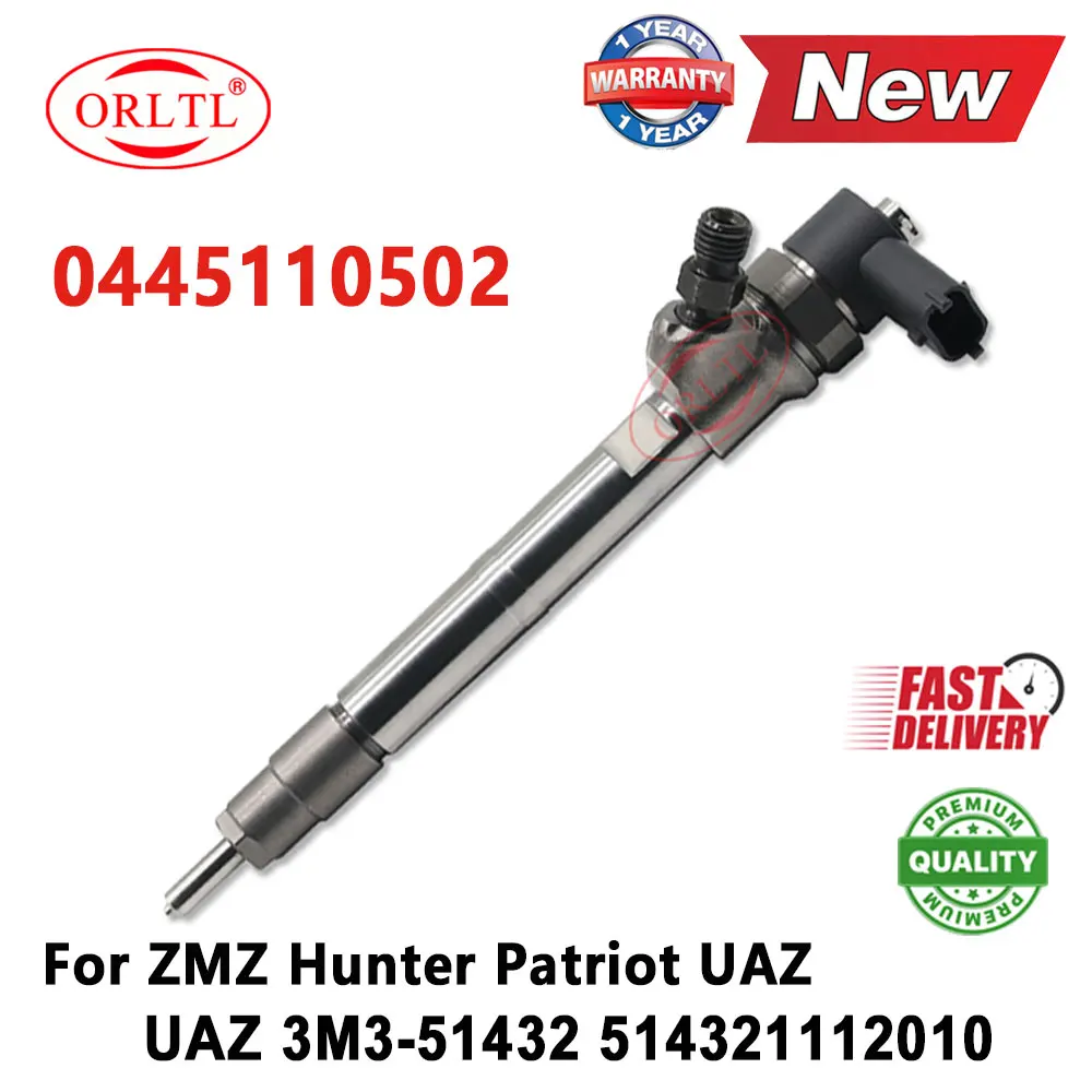 

ORLTL New 0445110502 Fuel Injector 0 445 110 502 Diesel Nozzle 0445 110 502 for ZMZ Hunter Patriot UAZ 3M3-51432 514321112010