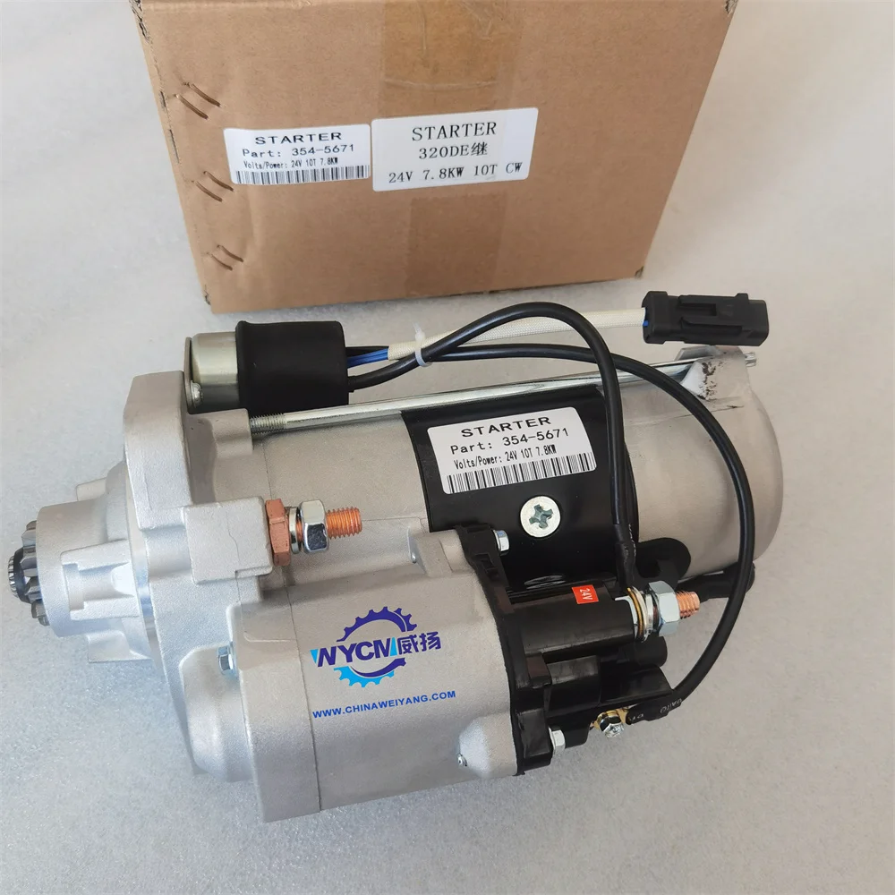 

354-5671 3545671 Starter Motor For C6 Engine 320D Excavator Part