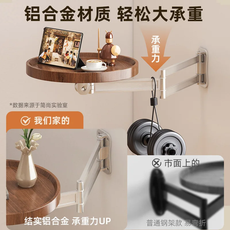 Bedroom Small Floating Nightstand Multi - functional Creative Side Desk Easy - to - Assemble Mini End Table with Storage Shelf