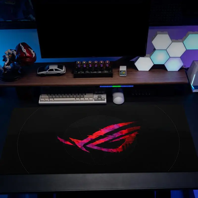 ROG AUS ماوس الوسادة حصيرة مكتبية لوحة ماوس كبيرة مجردة ماوس الوسادة الألعاب Deskmat مع Lockedge مكتب عدم الانزلاق السجاد