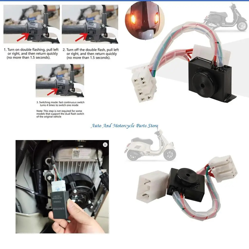 P9FD LED Light Flasher Relays Turn Rate Control Relays for GTS300, GTS125 2023-2024, GTV300 2023-2024