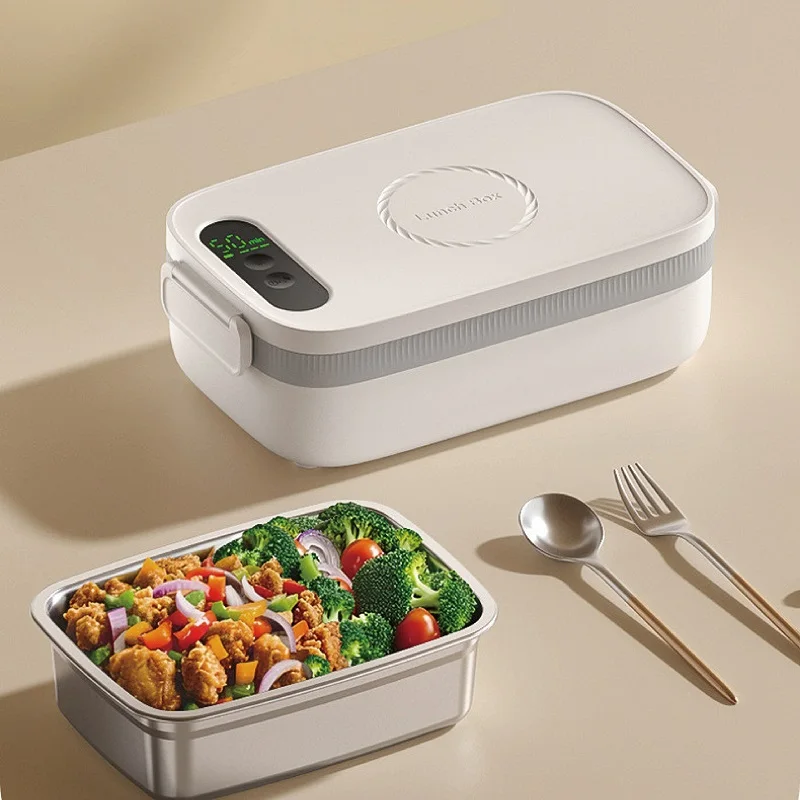 1000ml 무선 충전식 전기 도시락 상자 휴대용 물 채우는 자동차 도시락 상자 LCD 디스플레이 스마트 온도 제어