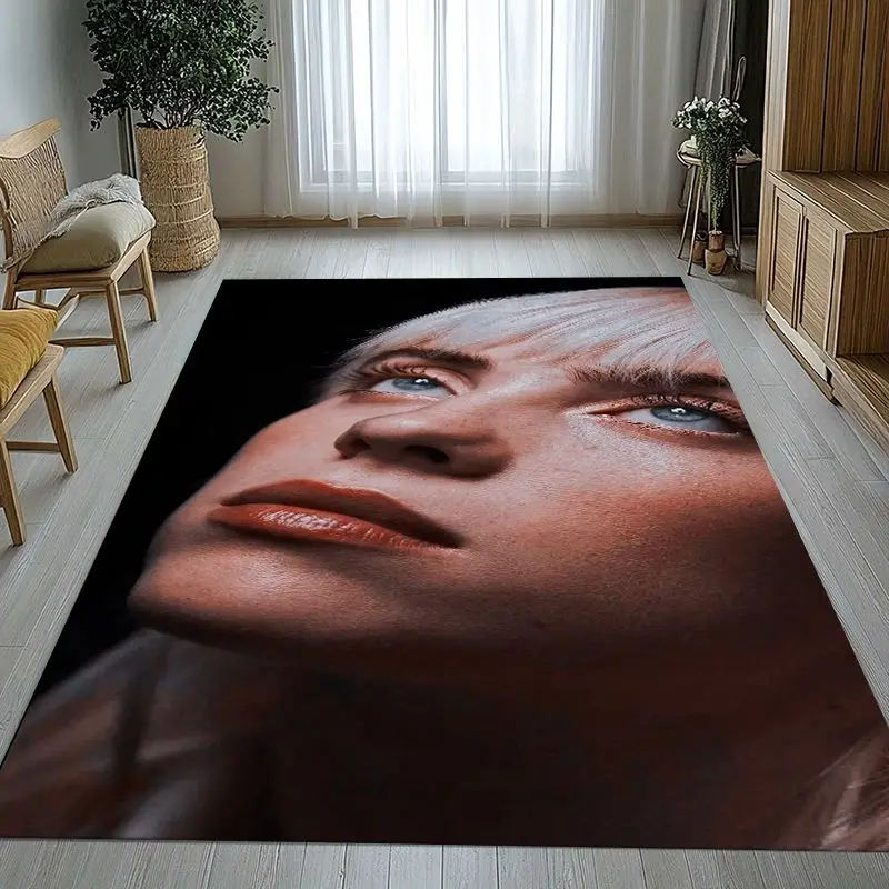 Billie Eilish Style Grunge Music Corner Non-Slip Large Area Rug for Living Room,Bedroom Playroom Carpet Mat for Sofa,Home Decor