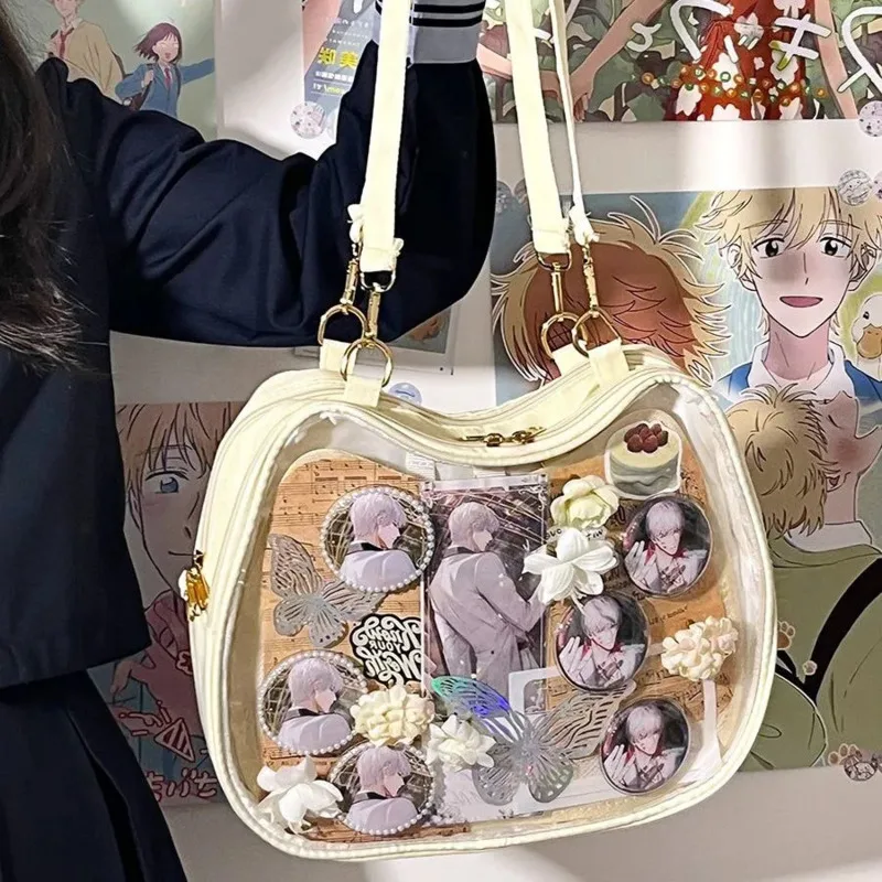 

Японская сумка Y2k Ita с двойной молнией, милая сумка в стиле Харадзюку с кошачьими ушками, сумка через плечо 20 см, сумка через плечо в стиле Лолита Jk, женский рюкзак