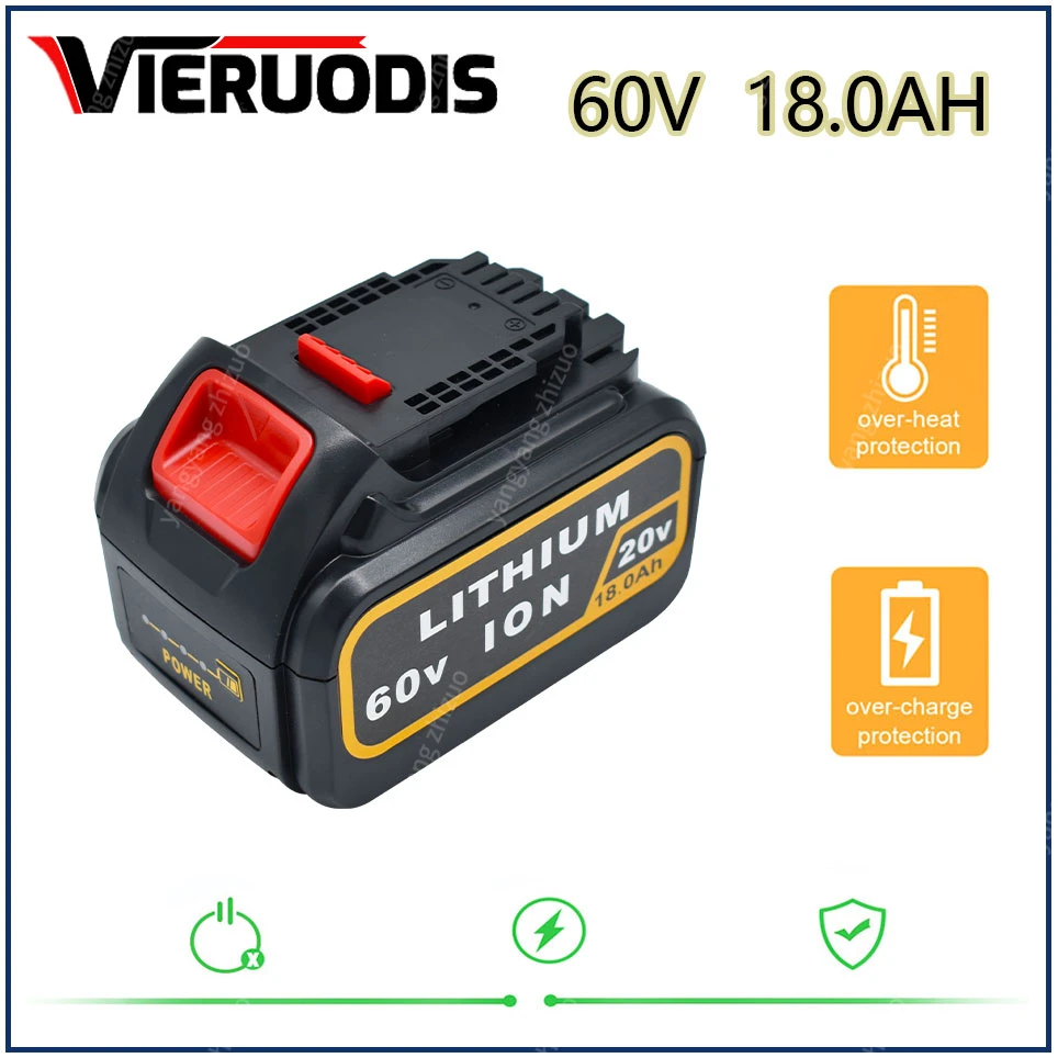 

18.0Ah 20V 60V MAX Replacement Battery for Dewalt DCB606 DCB609 DCB205 DCB204 DCB206 DCB209 Power Screwdriver Tools Batteries