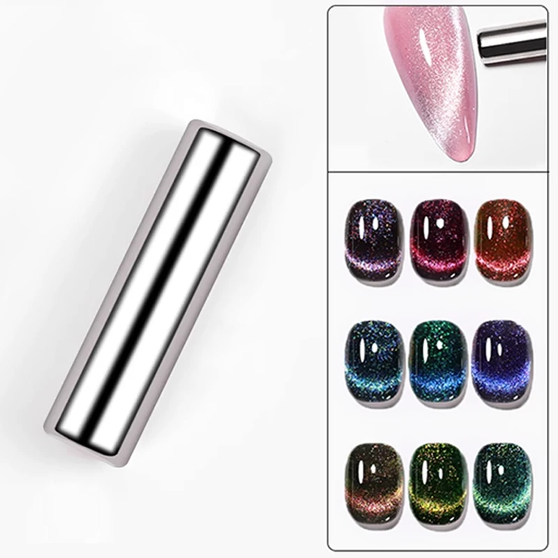 BORN PRETTY Doppelköpfiger Runder Katzenaugen-Magnetstift UV-Gel Nagelkunst-Werkzeug Kurzer Magnet für Nageldesign Starker Magnet
