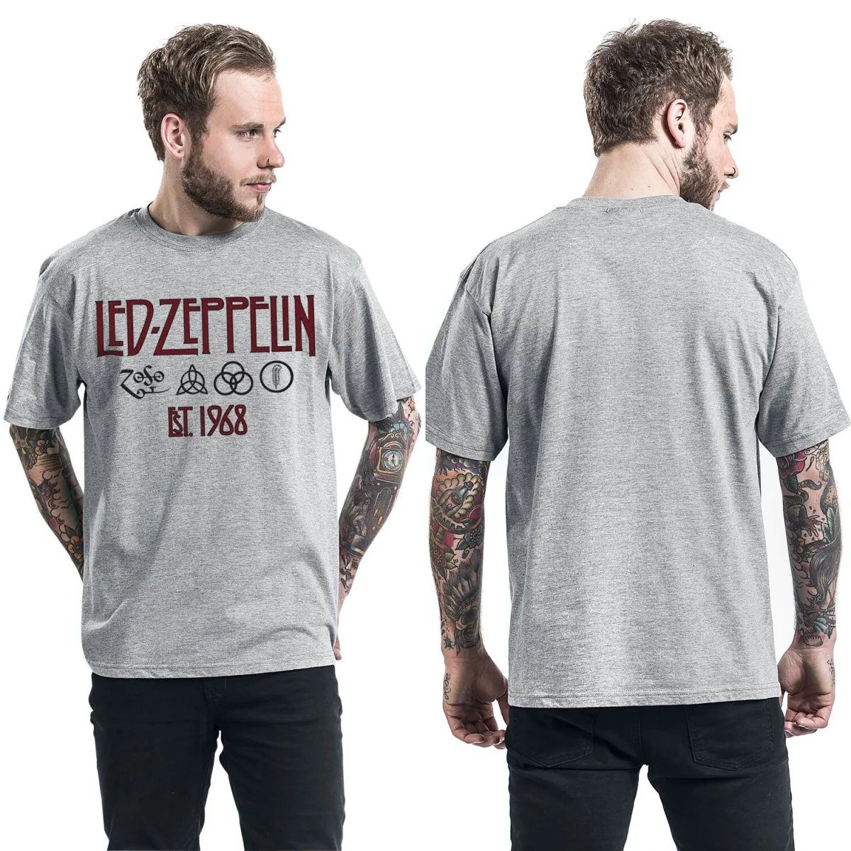 Led Zeppelin Graphic Cotton T-shirt Unisex Summer Short Sleeve Fashion Brand Tee Luxury Casual Vintage Tees
