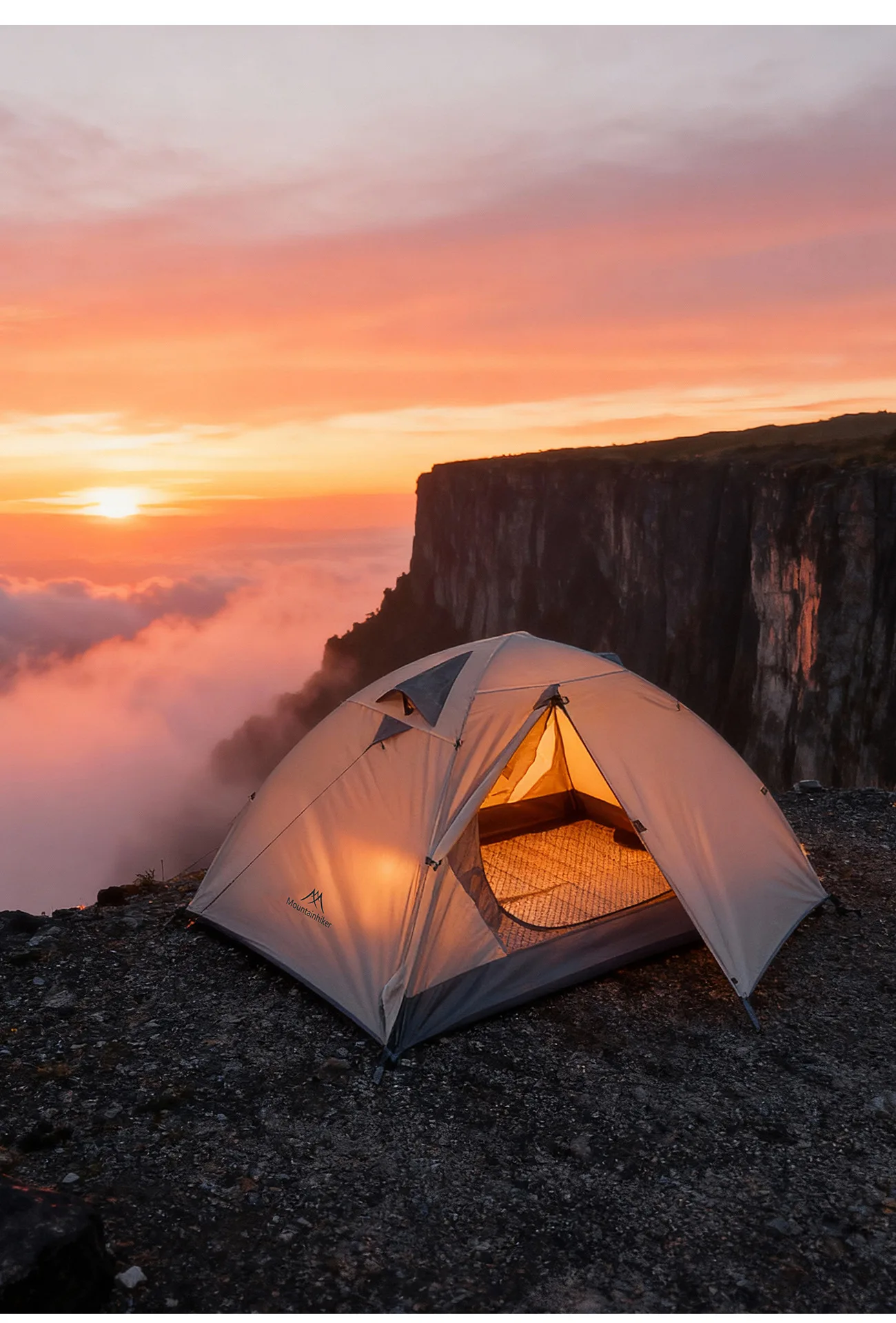 MOUNTAINHIKER Leichtes Outdoor 2-3 Personen Campingzelt, Wind- und Regenfestes Professionelles Aluminium-Stangen Wanderzelt – Detail 23