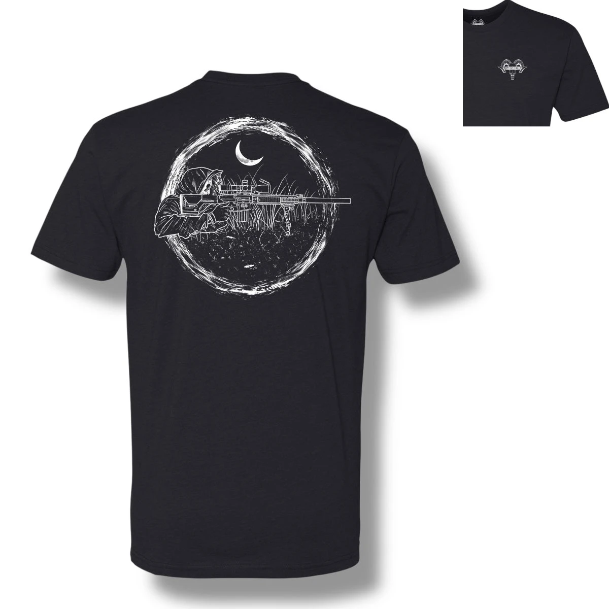 New Sniper Reaper T-Shirt Tactics Graphic Cotton Tees Printing High-end Luxury Unisex Style Both of Men and Women