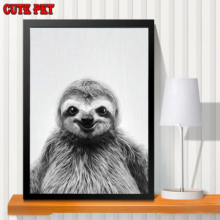 animal 5D Diamond Painting Full Diamond Embroidery Pattern Rhinestones Decor Needlework DIY Mosaic decoration sloth Cross Stitch