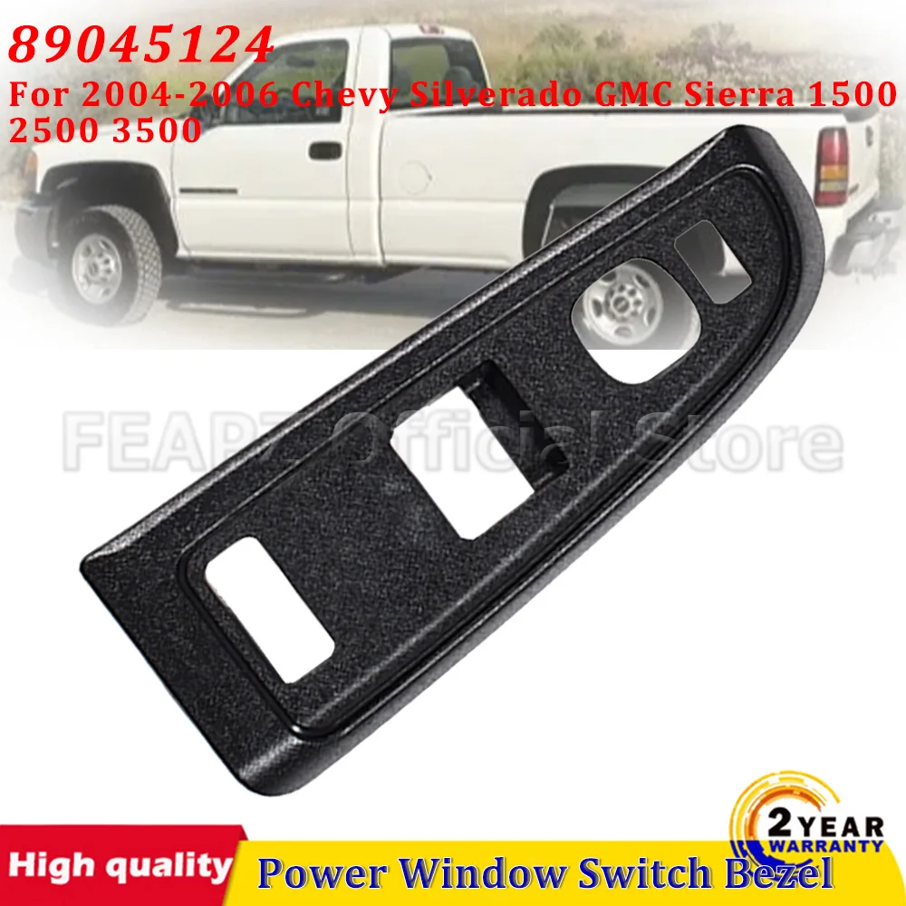 1Pc Power Window Switch Bezel For 2004-2006 Chevy Silverado GMC Sierra 1500 2500 3500 Front Left Driver Side Door Panel 89045124