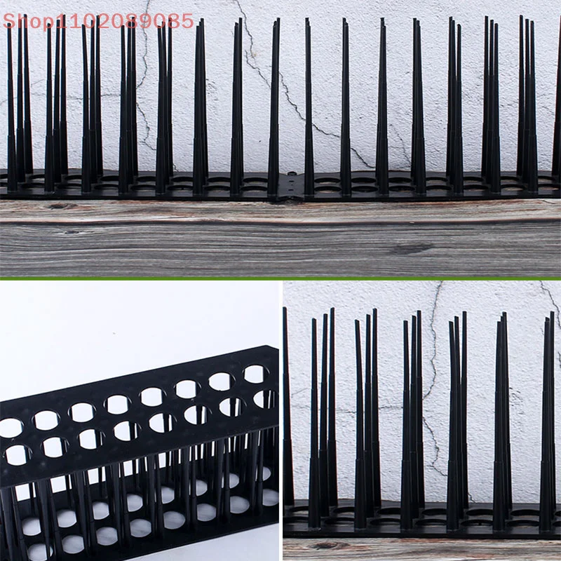 

1PC Bird Spikes Fence Cat Defender Plastic Fence Wall Spikes For Keep Off Birds Black bird repellent thorn high thorn