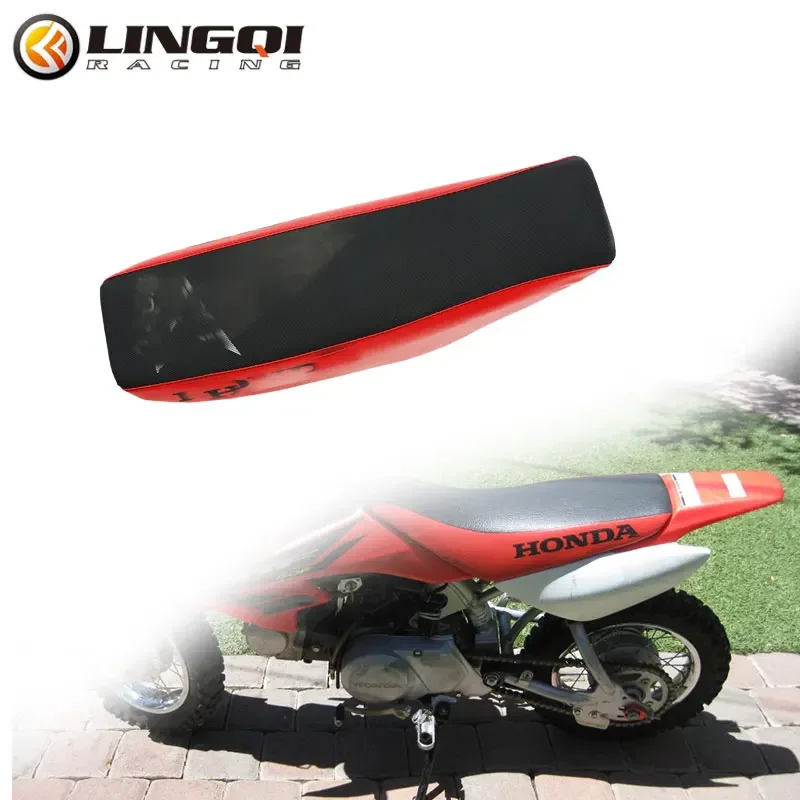 LING QI CRF50 Seat Cushion Saddle Dirt Pit Pro Bike Motorcycle Rear Flat Tall Seat Foam for XR50 Modified 110 125 140cc Moto