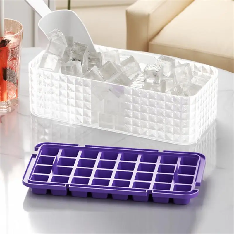 Tray Plastic 32/64/96 Grids Ice Mold And Storage Box Kitchen Accessories Ice Ball Storage Container Box 2 In 1 Portable