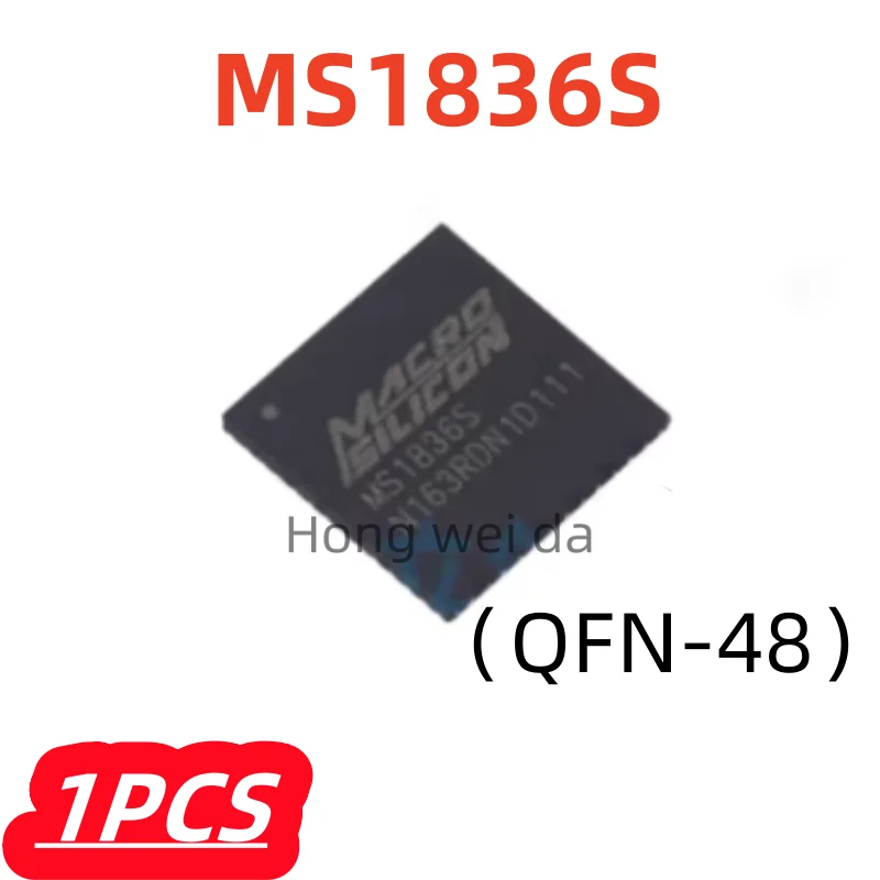 1Pcs/lot 100% New MS1836S 1836S Video display screen HD to CVBS/S-Video converter IC QFN-48 SMD