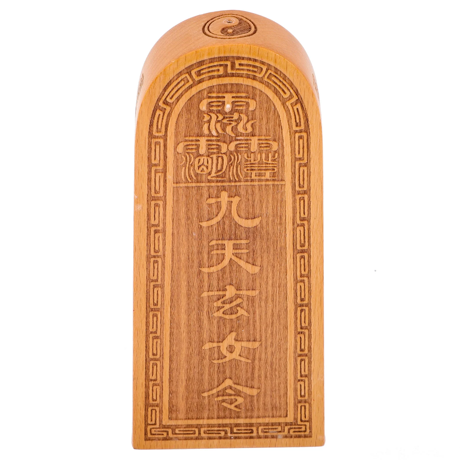 الطاوية رمز الحرف الخشبية نحت سطح المكتب ديكور للمنزل مكتب حديقة منضدية زخرفة تمثال فنغ شوي الديكور #2