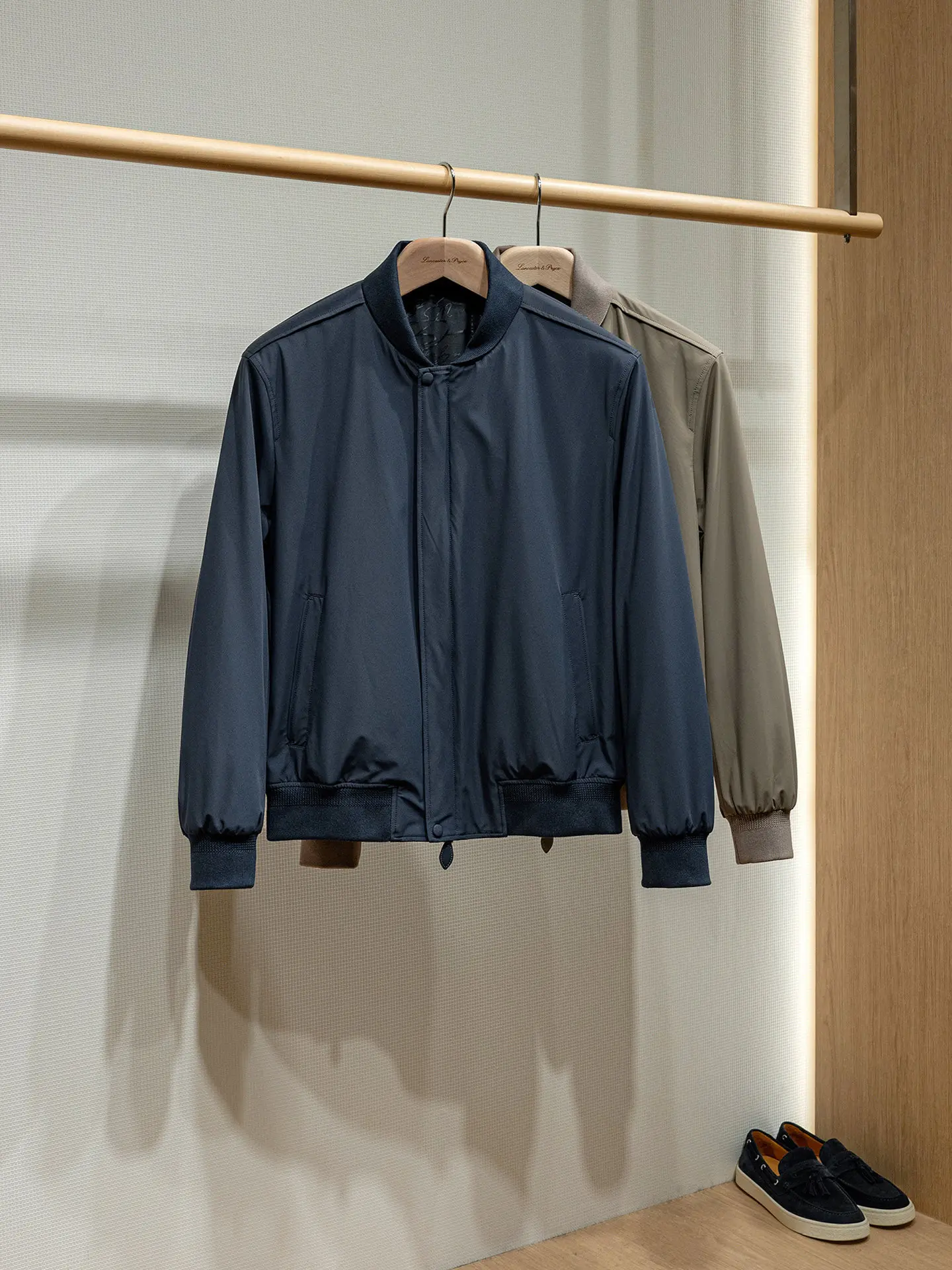 Ber high-density three-proof fabric wool-filled thermostatic green fruit neck cotton-padded jacket