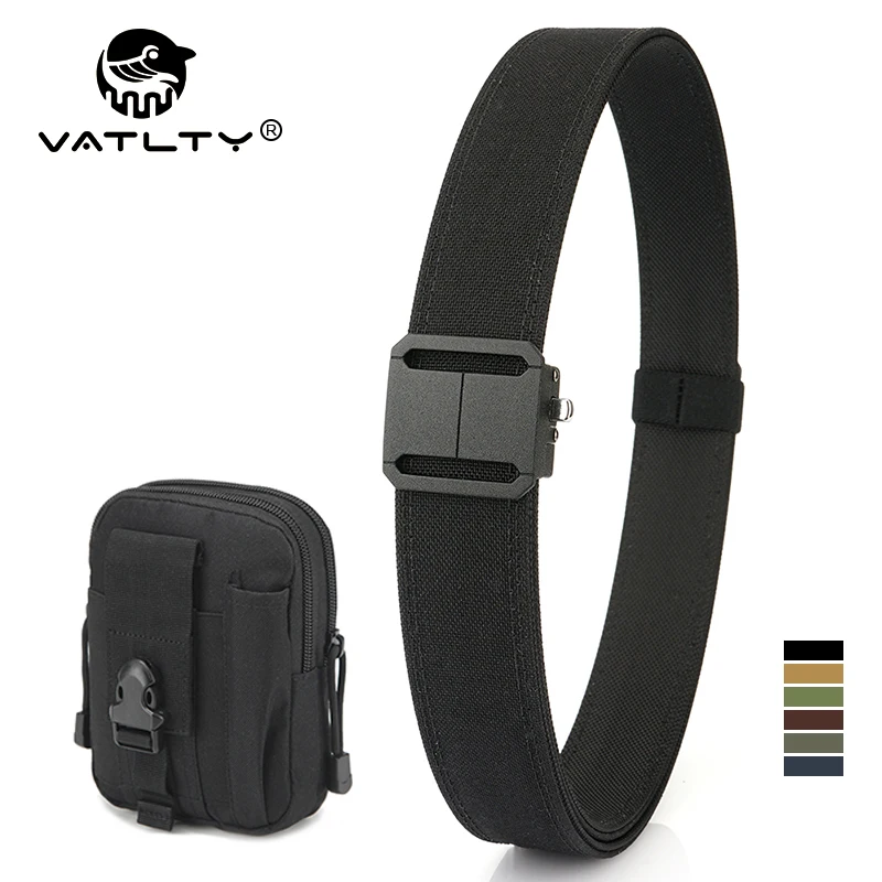 VATLTY New Rigid Tactical Belt for Men Matte Metal Automatic Buckle Trousers Girdle Sturdy Genuine Nylon Sports Belt Male Straps