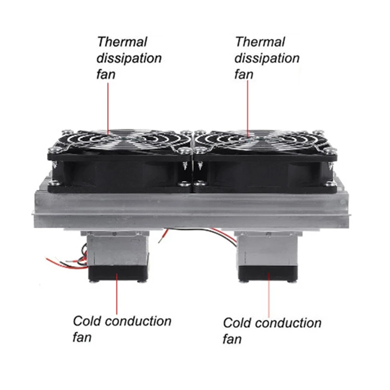 Termoelektryczna chłodnica chłodnicza DC12V Półprzewodnikowy klimatyzator Podwójny wentylator Akcesoria do układu chłodzenia DIY