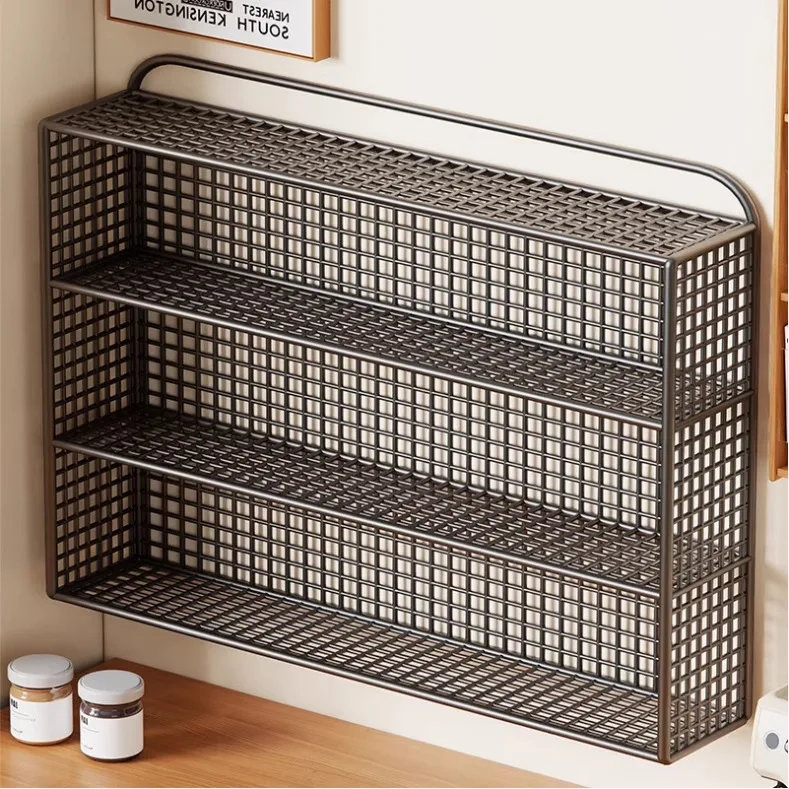 

Настенный зеркальный шкаф — органайзер для хранения в ванной комнате с многослойными полками, компактный аптечка для туалетных принадлежностей