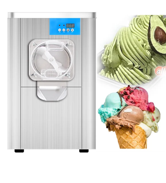 Hot Sale Commercial Desktop Italian Ice Maker Stainless Steel Gelato Hard Ice Cream Machine Automatic Electric For Sale
