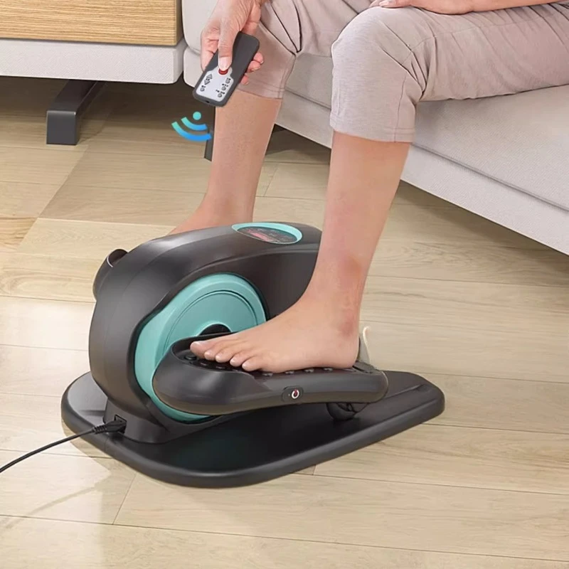Under Desk Elliptical Trainer Leg Exerciser Electric for Senior Remote Control Adjustable Speed Portable Stepper Pedal Exerciser