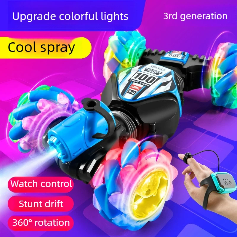 Cool Stuff Rc Cars Funny Gift-Gesture Sensing Twist Remote Control Car,Kawaii Fart Spray 4WD Off-road Rc Drift Car,Toys for Kids