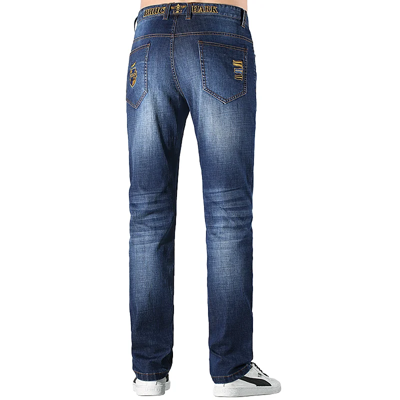 Neue gerade Herren jeans Sommer Full Bruce & Shark Luxus jeans für Herren Denim Loose Stretching Jeans Herren Desinger Big Size 42