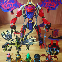 New Series Golden Ultra Dragon Thunderfang Dragon Chaos Building BlocksFigures Bricks Toys for Boys Gifts