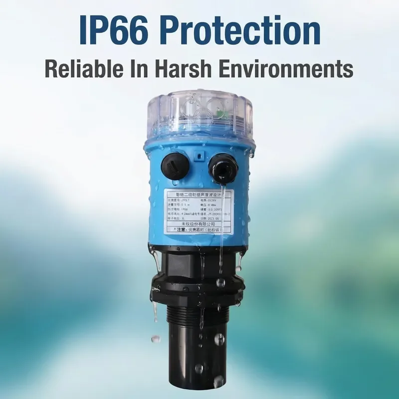 Jingyi Non-Contact Ultrasonic Level Gauge with 0.5% Accuracy ABS Material 1-Year Warranty for Liquid Level Measurement