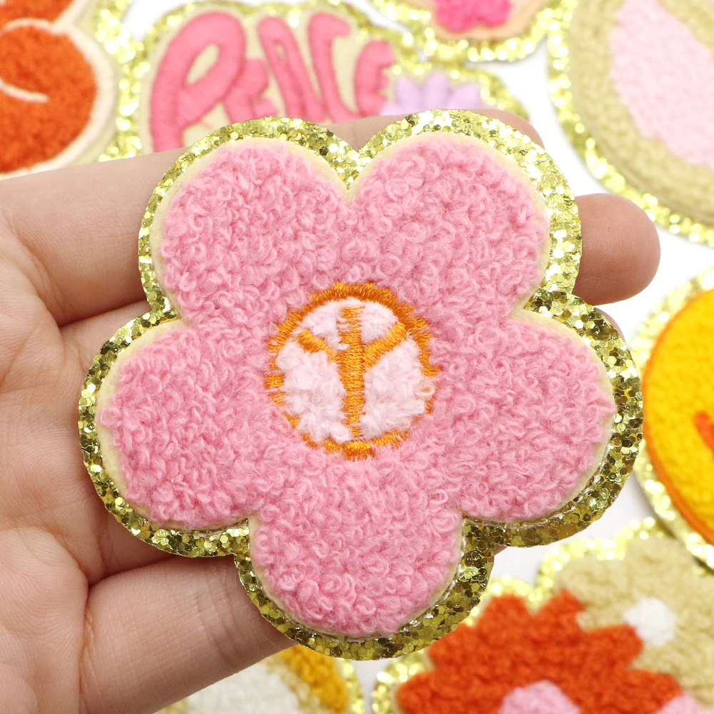 هيبي ريترو الشنيل الحديد على بقع الركبة ، بوهو إصلاح بقع عدة ، مطرزة Accessory بها بنفسك ملحق للملابس على ظهره ، 1 قطعة #4