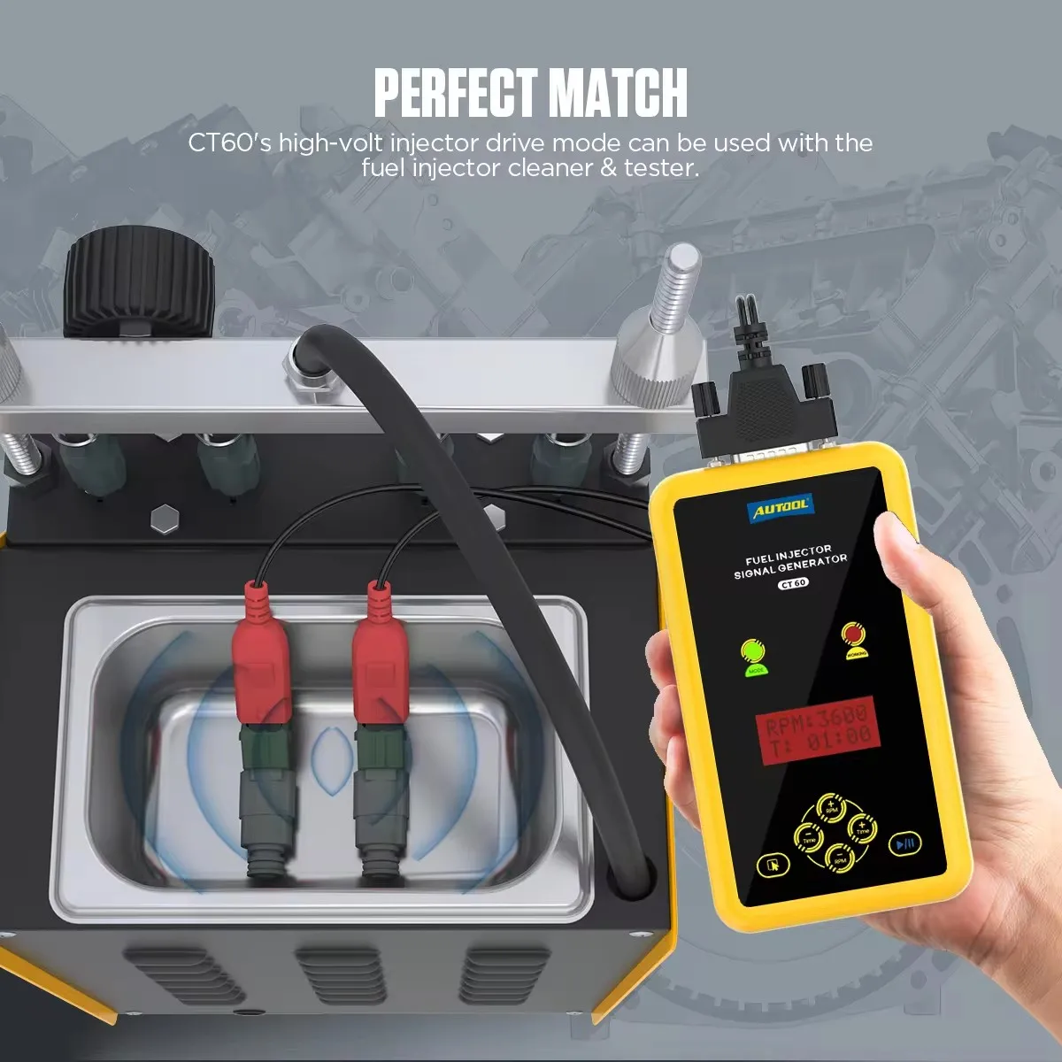 2026 new Autool CT60 Ultrasonic Cleaning Machine Cleaner Car Motorcycle 6 Cylinder Clean Electronic Tool Fuel Injector Tester