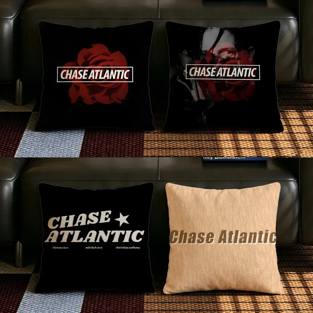 Band C-Chase A-Atlantic Cushion Cover Natural Linen Pillowcase Set, All-in-One Decor for Sofa, Bedroom & Chair
