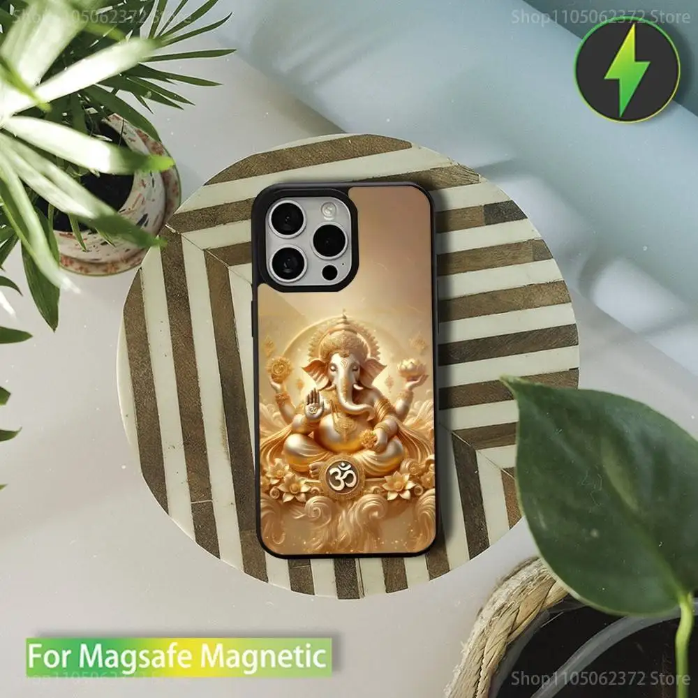 Baby Ganesha Elephant India Phone Case  For iPhone 16,15,14,13,12,11,Pro,Max,Plus,Mini,Magsafe,Magnetic Wireless Charging Case